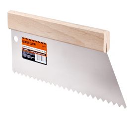 Шпатель ШАБАШКА для клея трапеция 250 мм s4 зуб 10x5 мм 0021-025 227617 