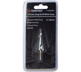 Сверло ступенчатое спиральное в блистере (6-18 мм; HSS M2) Forsage F-44745S 49040 