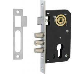 Врезной замок под евроцилиндр VETTORE 9011 SR-3R CP, хром 20309 