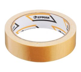 Двухсторонняя клейкая лента ЕРМАК 25 мм х 10 м, ткань осн., инд. упаковка 669-188 