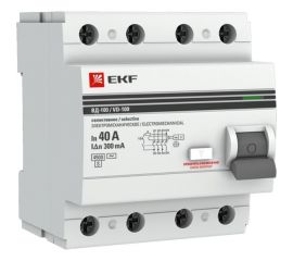 Селективное устройство защитного отключения EKF 4P 40А/300мА PROxima elcb-4-40-300S-em-pro 