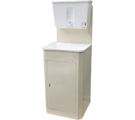 Дачный умывальник Лидер мойка пластик, нагреватель воды, бак 17 л, бежевый 