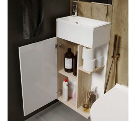 Тумба с раковиной 1Marka Laura 40Н 1д. Дуб Сонома L У85930 