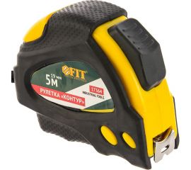 Рулетка-контур с автостопором и прорезиненным корпусом, 5 мx19 мм FIT IT 17364 