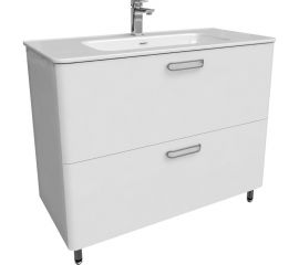 Напольная тумба с умывальником IDDIS Brick белая, 100 см BRI10WFi95K 