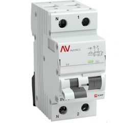 Дифференциальный автомат EKF AVERES DVA-6, 1P+N, 25А, B, 30мА, AC, 6кА, SQ rcbo6-1pn-25B-30-ac-av 