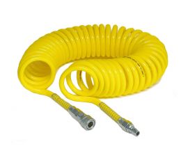 Шланг спиральный с быстроразъемным соединением (8х5 мм; 10 м) CDC Pneumatics UC 0850-10C YELLOW 