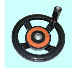 Маховик TLX 200x20x49x6мм DxdxHxb с 4-мя спицами, бакелит с ручкой 70266 