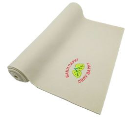 Подстилка ковёр Бацькина Баня Скрутка для бани с вышивкой в ассортименте, белый, 145x50 см 11102 