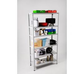 Стеллаж ООО ФУРАМА СТФ 2500x1100x300 мм, 6 полок, серый СТФ251130-6 