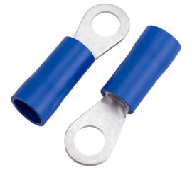 Кольцевой изолированный наконечник KLR ROV-814 с ПВХ манжетой 10.5...16.7мм2/М8/Синий/6500814 