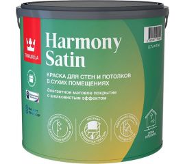 Интерьерная краска Tikkurila harmony satin, матовая, база A, белая, 2.7 л 249241 