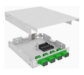 Оптический кросс TopLAN настенный, одномодовый укомплектованный КРНМ-Top-04SC/A-OS2-GY 