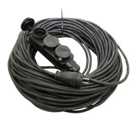 Удлинитель-шнур TDM силовой каучук УШз16-103 IP44 3 гнезда с/з, 20м КГ 3х1,5 SQ1302-0347 