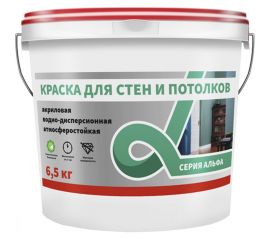 Интерьерная краска Krafor для стен и потолков белая 14 кг 