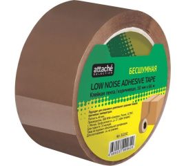 Клейкая лента Attache Selection бесшумная, 50 мм х 66 м, 48 мкм, коричневая 312242 