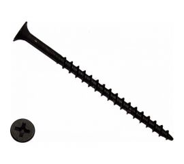 Саморез КРЕП-КОМП черный, по дереву, 4,8х110, 10 шт. чд110мф 