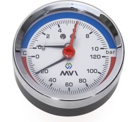 Аксиальный термоманометр MVI до 10 бар, 0C-120C, D80 мм, подключение G1/2 ATM.80.12010.04 