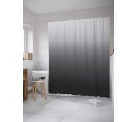 Штора (занавеска) для ванной JoyArty ""Серый градиент"" из сатена, 180х200 см с крючками, sc_8606 