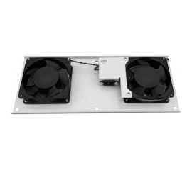 Вентиляторный модуль Cabeus с 2-я вентиляторами для установки в настенные шкафы серии SH-05F, цвет серый (RAL7035) TRAY-FAN2 