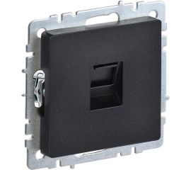 Компьютерная розетка rj45 IEK Brite рк10-брч категория 5e, черный BR-K10-1-K02 