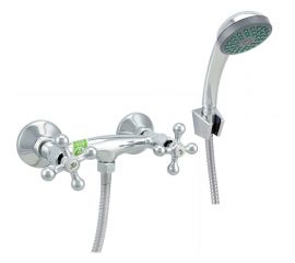 Двуручный смеситель для душа Juguni со шлангом, хромированной лейкой и кронштейном JGN0624 0402.755 