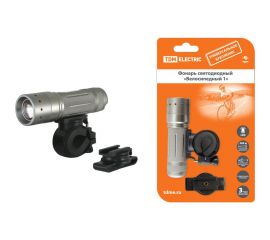 Светодиодный фонарь TDM Велосипедный 1 с креплениями, IP54, 1 LED 5 Вт, 36 лм/Вт, 3*AAA SQ0350-0027 