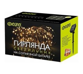 Солнечный светильник ФАZА SLR-G03-100Y нить, желт. 100 LED 5033320 
