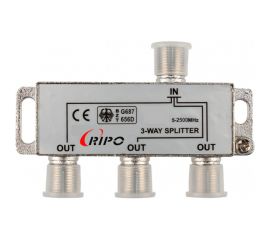 Сплиттер (делитель) Ripo tv на 3 направления под f разъемы 5-2500 mhz 005-400084 
