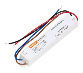 Блок питания MAKSILED для светодиодной ленты 24В, 15Вт, ip67, 0.625А, 162x29x21мм, пластик, MLPS-W-Y15-24 