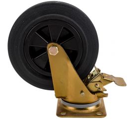 Опора колесная поворотная 200 мм с тормозом Дигрус ПКОТ-Д 200 