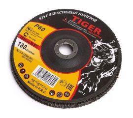Круг зачистной лепестковый NORMAL (180х22 мм; P60) TIGER ABRASIVE 00-00000143 