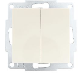 Двойной выключатель Lezard VESNA крем 742-0388-101 