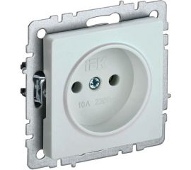 1-местная розетка IEK Brite рс10-1-0-брж без заземления, без защитных шторок, 10А, жемчуг BR-R10-10-K36 