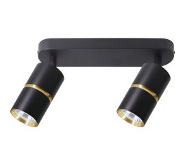 Настенно-потолочный светильник FERON ml1862 zen под лампу gu10, черный, золото, 48643 