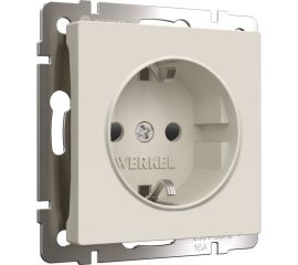 Розетка WERKEL W1171162 с заземлением и шторками айвори матовый a059275 