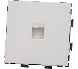 Компьютерная розетка CGSS RJ45 кат. 5e одинарная, белая ""Практика"" PL-W201C-WCG 