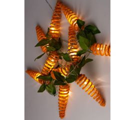 Гирлянда КОСМОС-Морковки спираль 12x4см 1,8м световая часть + 0,3м, KOC_GIR-B101 