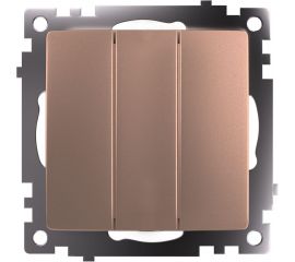 Выключатель 2-клавишный STEKKER механизм, gls10-7108-02, 250v, 10а, серия катрин, шампань, 49174 