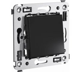 Одноклавишный переключатель DKC, Avanti, черный квадрат, в стену 4402113 