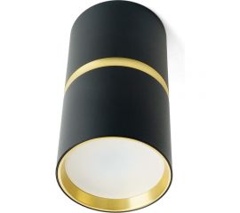 Потолочный светильник FERON ml186 barrel zen mr16 gu10 35w 230v, черный, золото 48639 