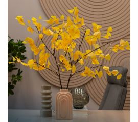 Гирлянда-Ветви гинкго КОСМОС 2шт, IP65, 3AA батарейки, 6ч таймер, кабель коричневый 50см, KOC_INT-B130 