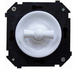 Одноклавишный выключатель Bironi, проходной, серия ""шедель"", скрытый монтаж, цвет белый B3-201-21 