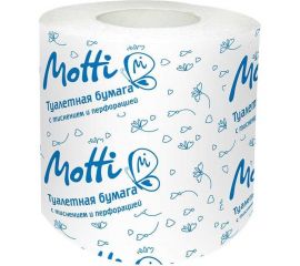 Туалетная бумага в рулоне Motti 1 слой, 54 м, белая, 17 г/м.кв.(-Ц) 105472 