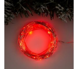 Гирлянда-нить Luazon ROSA, IP20, 10 м, Н.С. LED-100-12V, БП в комплекте, фиксинг, красный 5198359 