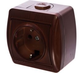 Розетка Lezard NATA, с/з, керамика, вишня, 710-0600-122 