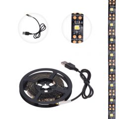 Светодиодная лента Lamper 5В, smd2835, 4,8Вт/м, 60 led/м, 2700k, 8мм, 3м, с usb коннектором, черная, ip20 141-2004 