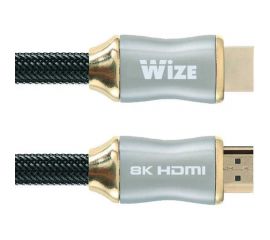 Кабель HDMI Wize WAVC-HDMI8K-1M 1 м, v.2.1, 19M/19M, 8K/120Hz/60Hz, 4K/144Hz/120Hz 4:4:4, eARC, HDCP 2.3/EDID/ HEC/CEC/ DDC, 30 AWG 139457 