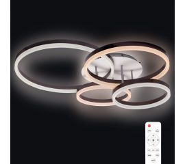 Потолочная светодиодная диммируемая люстра RITTER ECLIPSE с ДУ 3 режима 124Вт 31м2 белый/коричневый 52084 3 