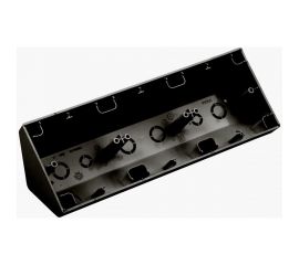 Угловая коробка Bylectrica 3-местная, для установки выключателей и розеток, серия СТИЛЬ, графит, КУ-443 черный 